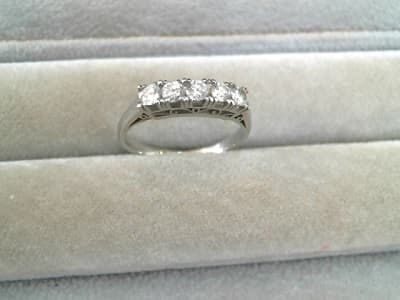 ダイヤモンド付プラチナリング　【石巻店】 宮城県石巻市にあるザ・ゴールド 石巻店の画像1