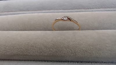 メレダイヤ付き18金リング　【石巻店】 宮城県石巻市にあるザ・ゴールド 石巻店の画像1