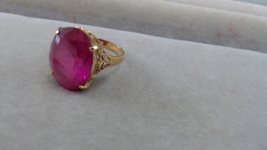 18金製・色石付きリング　【石巻店】 宮城県石巻市にあるザ・ゴールド 石巻店の画像1