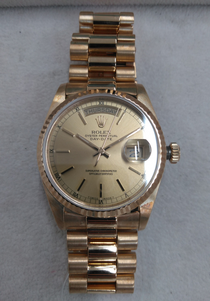 ロレックス・デイデイト18038の買取実績【石巻店/宮城県/石巻市】 宮城県石巻市にあるザ・ゴールド 石巻店の画像1