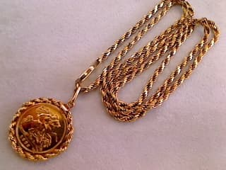 ソブリン金貨付きネックレス【利府店】 宮城県宮城郡にあるザ・ゴールド 利府店の画像1