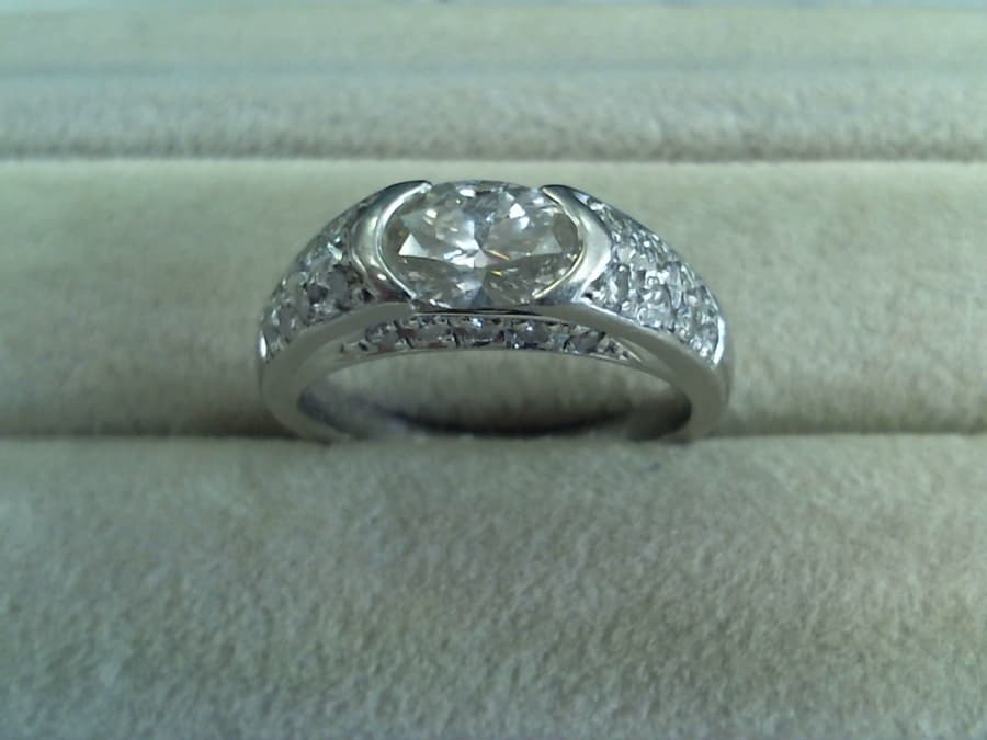 ダイヤ付きプラチナリング【利府店】 宮城県宮城郡にあるザ・ゴールド 利府店の画像1