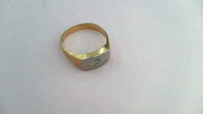 18金　ダイヤモンド　印台リング【柴田店】 宮城県柴田郡にあるザ・ゴールド 柴田店の画像1