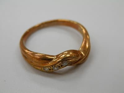 メレダイヤ付き　18金　指輪【八戸湊高台店】 青森県八戸市にあるザ・ゴールド 八戸湊高台店の画像1