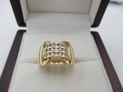 18金ダイヤ付きリング【帯広店】 北海道帯広市にあるザ・ゴールド 帯広店の画像1