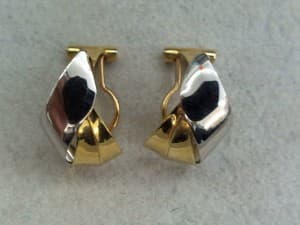 18金とプラチナ900のコンビイヤリングを買取りさせて頂きました【北見 