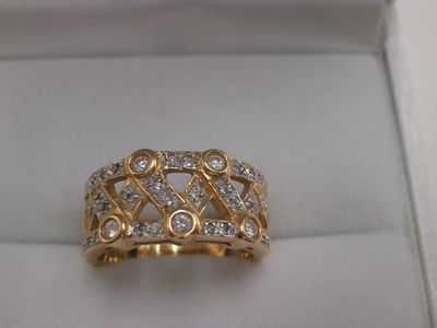 メレダイヤ付き18金リング　【江別店】 北海道江別市にあるザ・ゴールド 江別店の画像1