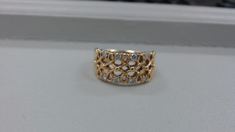 18金ダイヤモンド0.25ct付きリング　【苫小牧市/北海道/苫小牧店】 北海道苫小牧にあるザ・ゴールド 苫小牧店の画像1