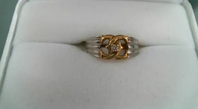 18金・プラチナ900コンビ　リング　【苫小牧店】 北海道苫小牧にあるザ・ゴールド 苫小牧店の画像1