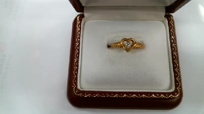 18金　ダイヤモンド0.10ｃｔつきリング　　【苫小牧店】 北海道苫小牧にあるザ・ゴールド 苫小牧店の画像1