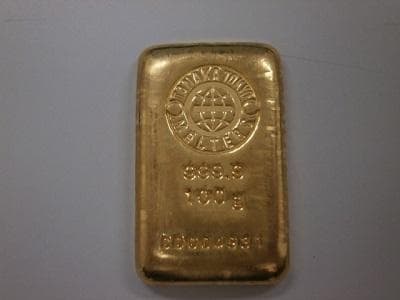 インゴット100ｇ　【元町店】 北海道札幌市にあるザ・ゴールド 元町店（※6/9に閉店いたしました）の画像1