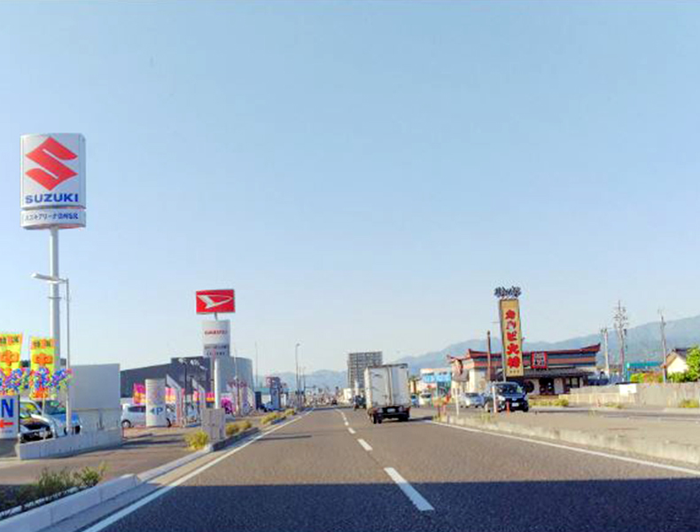 塩尻方面から車でお越しの場合