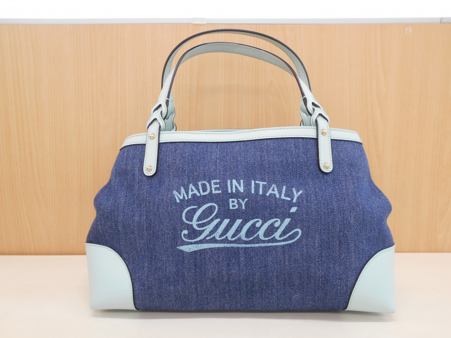 ＧＵＣＣＩ　デニムトートバッグの買取実績【白石本通店/北海道/札幌市白石区】 北海道札幌市にあるザ・ゴールド 白石本通店の画像1