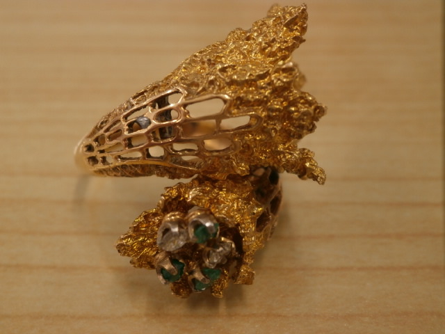 K18　ダイヤ　色石　リング【金沢玉鉾店】 石川県金沢市にあるザ・ゴールド 金沢玉鉾店の画像1